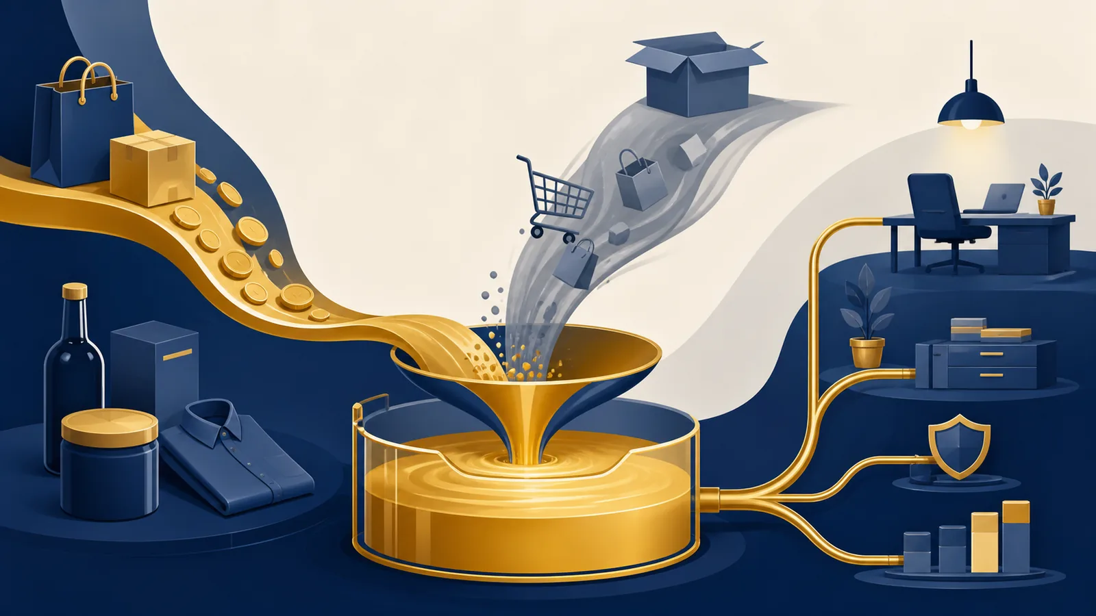 Formation du bénéfice brut à partir des ventes et coûts consommés