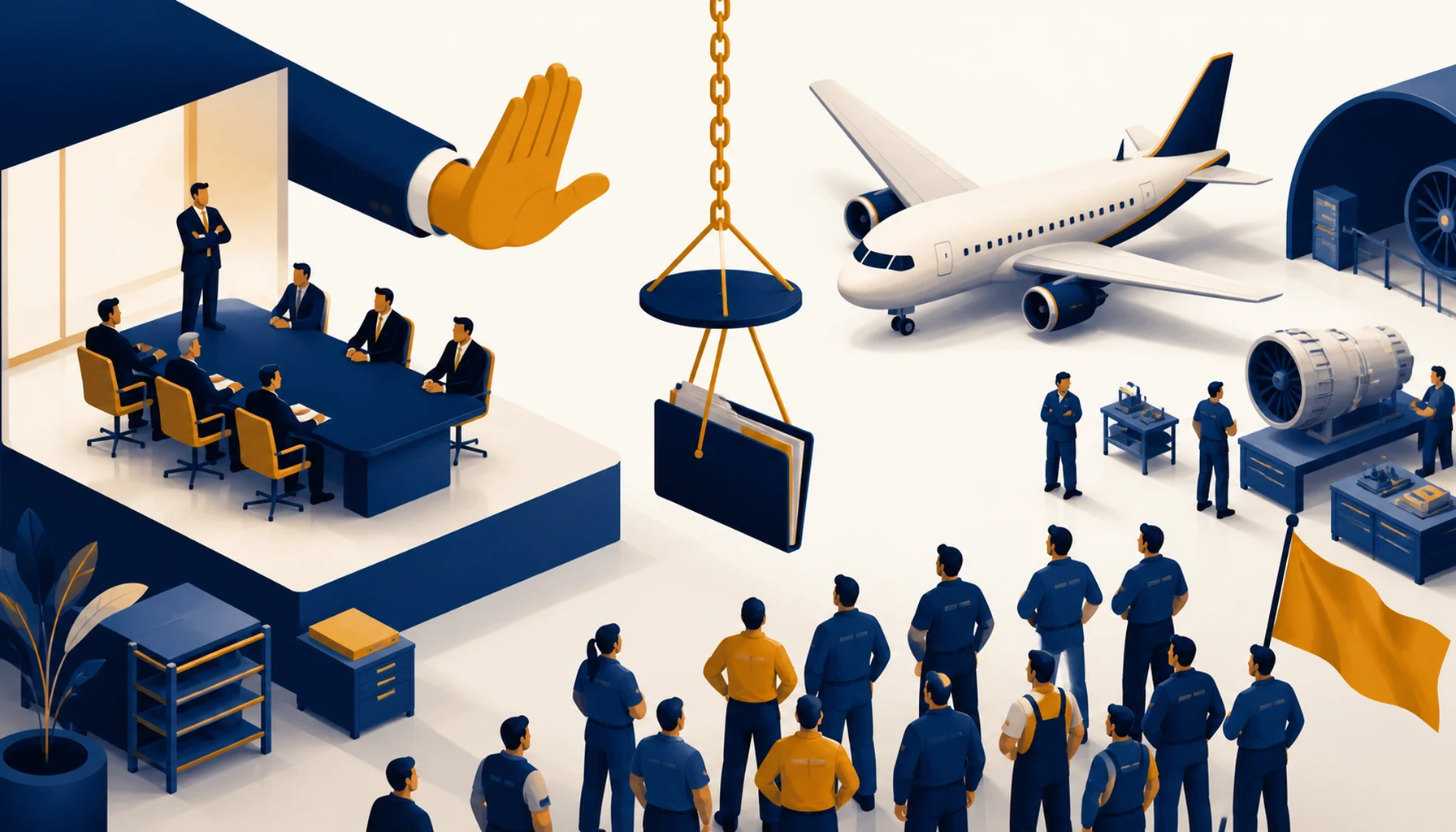 La direction suspend toutes les discussions sur les salaires : les employés d'une entreprise aéronautique près de Toulouse se préparent à une lutte acharnée