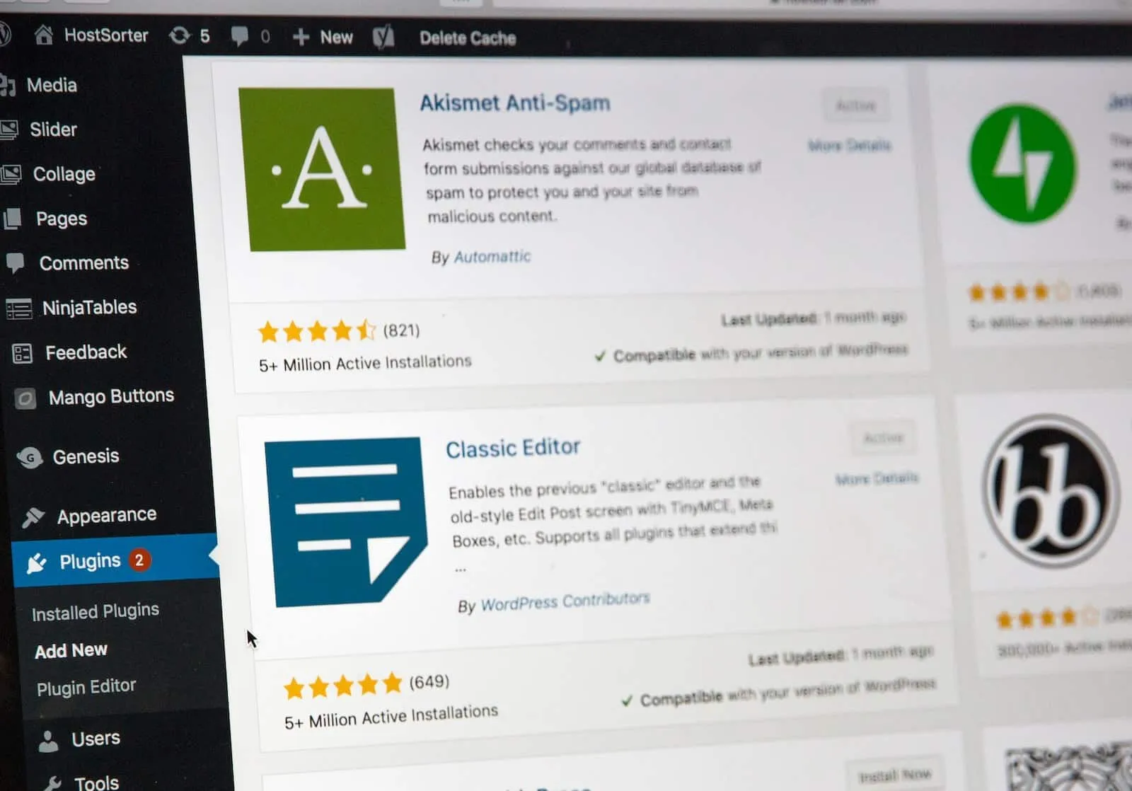 backoffice de WordPress