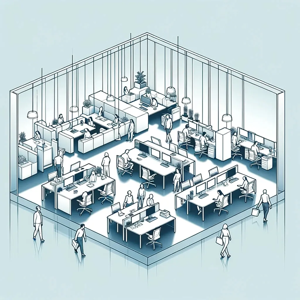 dessin d open space