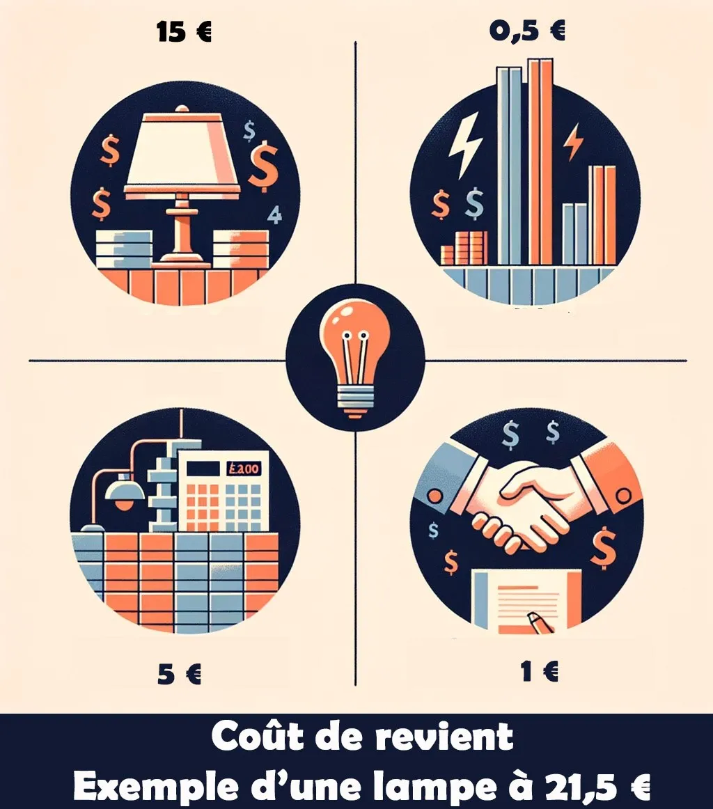 exemple cout de revient lampe