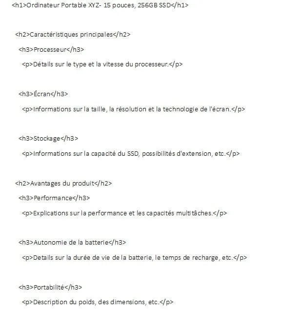 exemple hn fiche produit