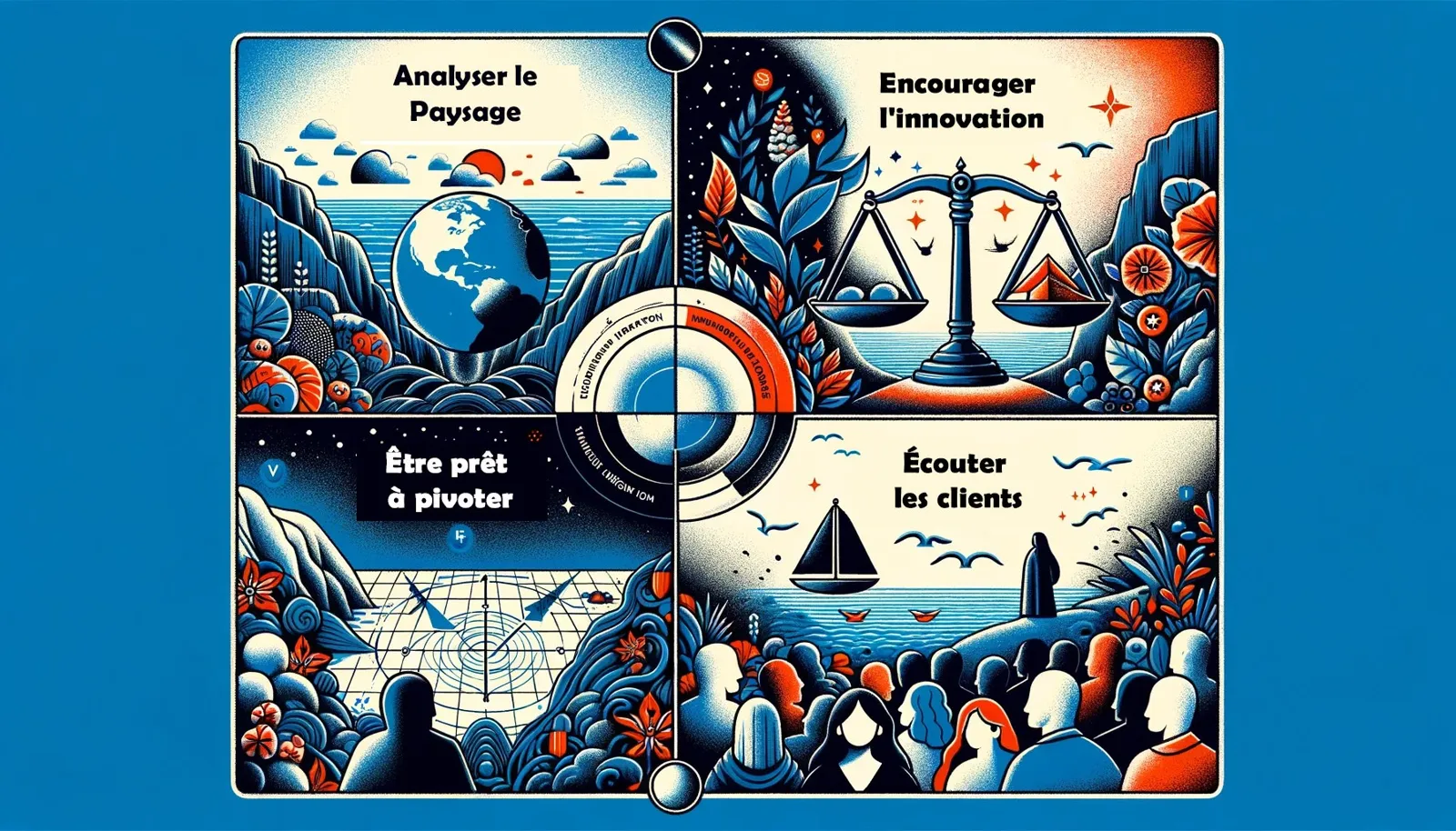 quatre principes de la stratégies de l océan bleu