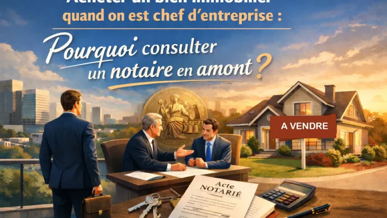 acheter bien immobilier chef d entreprise notaire