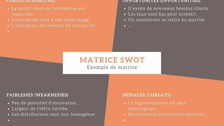 exemple matrice swot