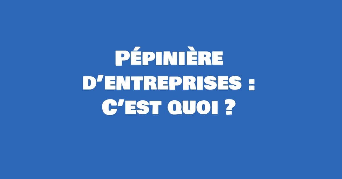 Pépinière d'entreprises → Définition, c'est quoi ? Club Entreprise