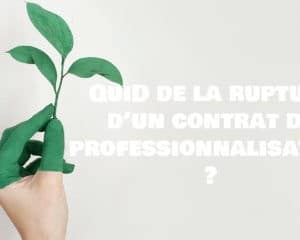 rupture contrat de professionnalisation