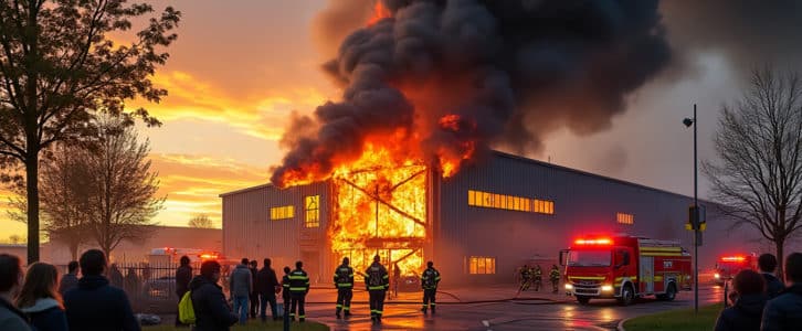 Incendie majeur dans une entreprise de Périgny en Charente-Maritime