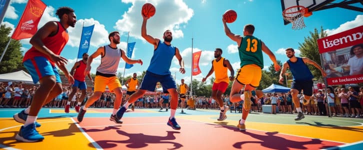 Saint-Christophe-Vallon lance son premier tournoi de basketball d’entreprise avec dix équipes, promettant de belles rencontres à venir