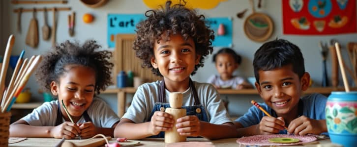 Découverte des métiers d’art pour les enfants de l’Outil en main à l’entreprise Malbrel Conservation à Capdenac