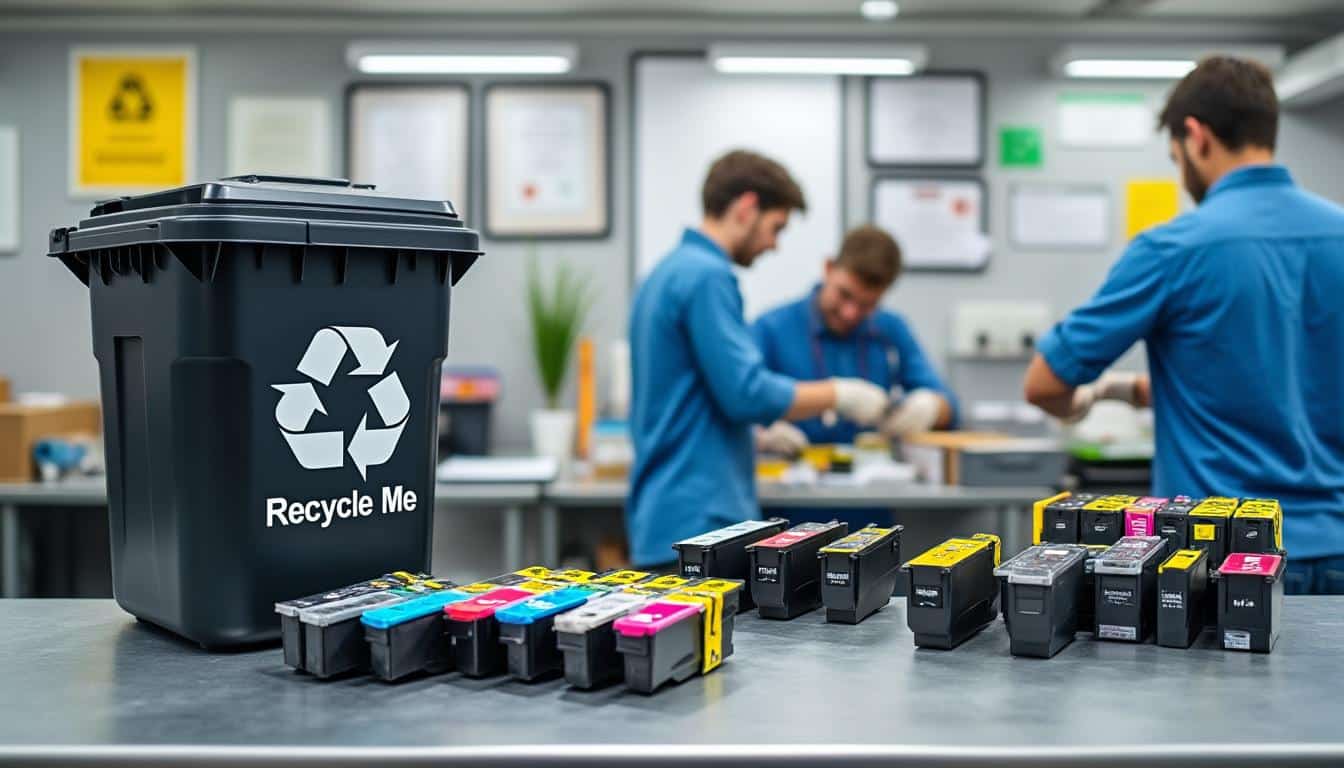 découvrez notre service de recyclage de cartouches d'encre, spécialisé dans les déclarations et agréments nécessaires. engagée pour l'environnement, notre solution facilite le recyclage tout en respectant les normes réglementaires. rejoignez-nous pour réduire les déchets et contribuer à un avenir durable.