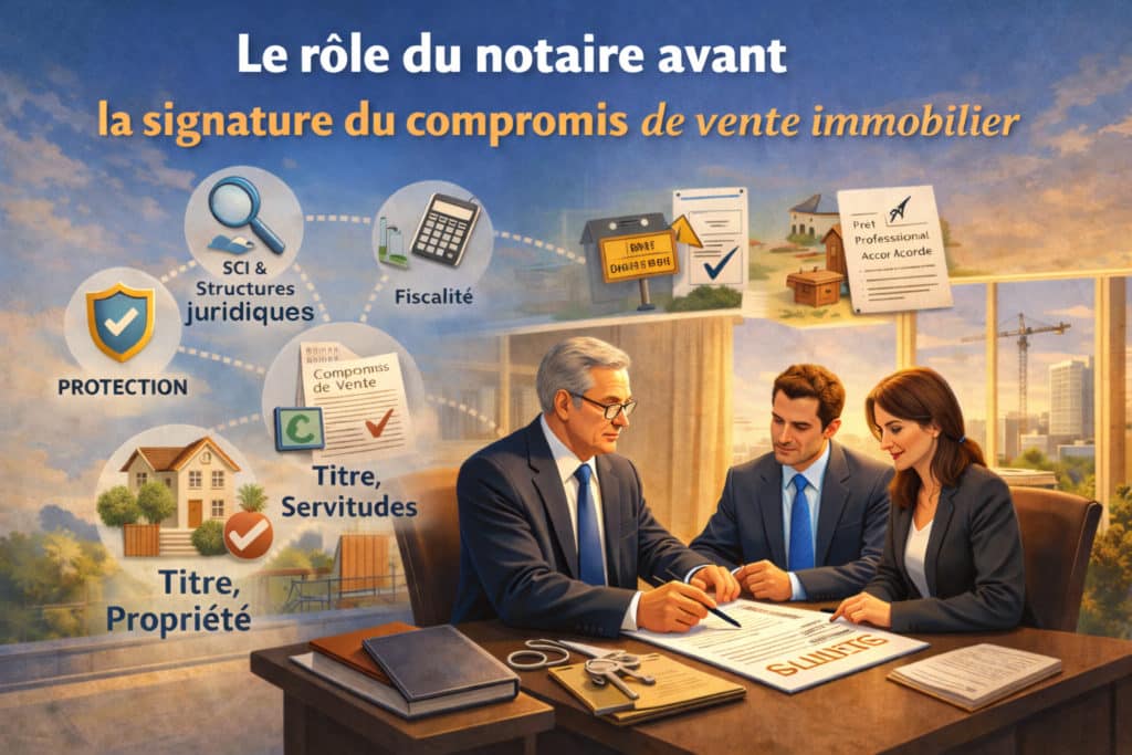role notaire avant signature compromis de vente immobilier