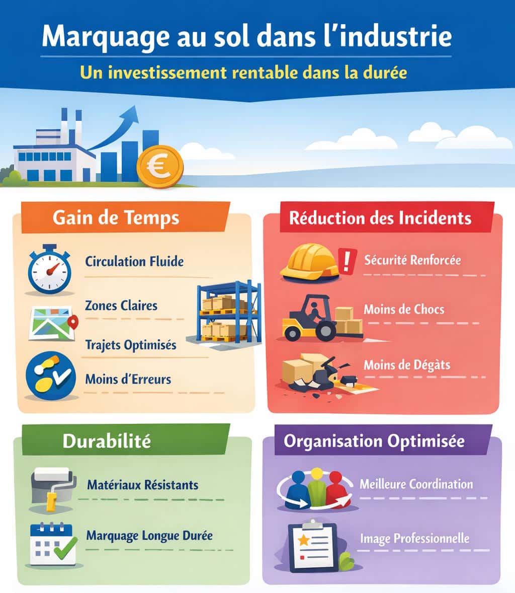 marquage au sol dans l'industrie